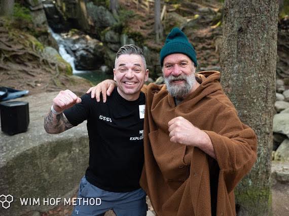 Luke Moreton with Wim Hof